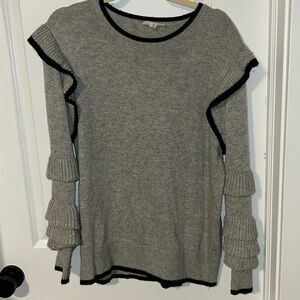 THML Gray Ruffle Sweater